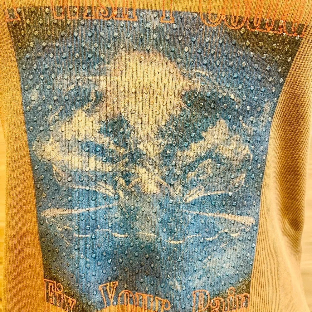 NWT Boys Lie Brown/Tan  Camisole with Blue Graphic Size M/L Rhinestone - Picture 5 of 15